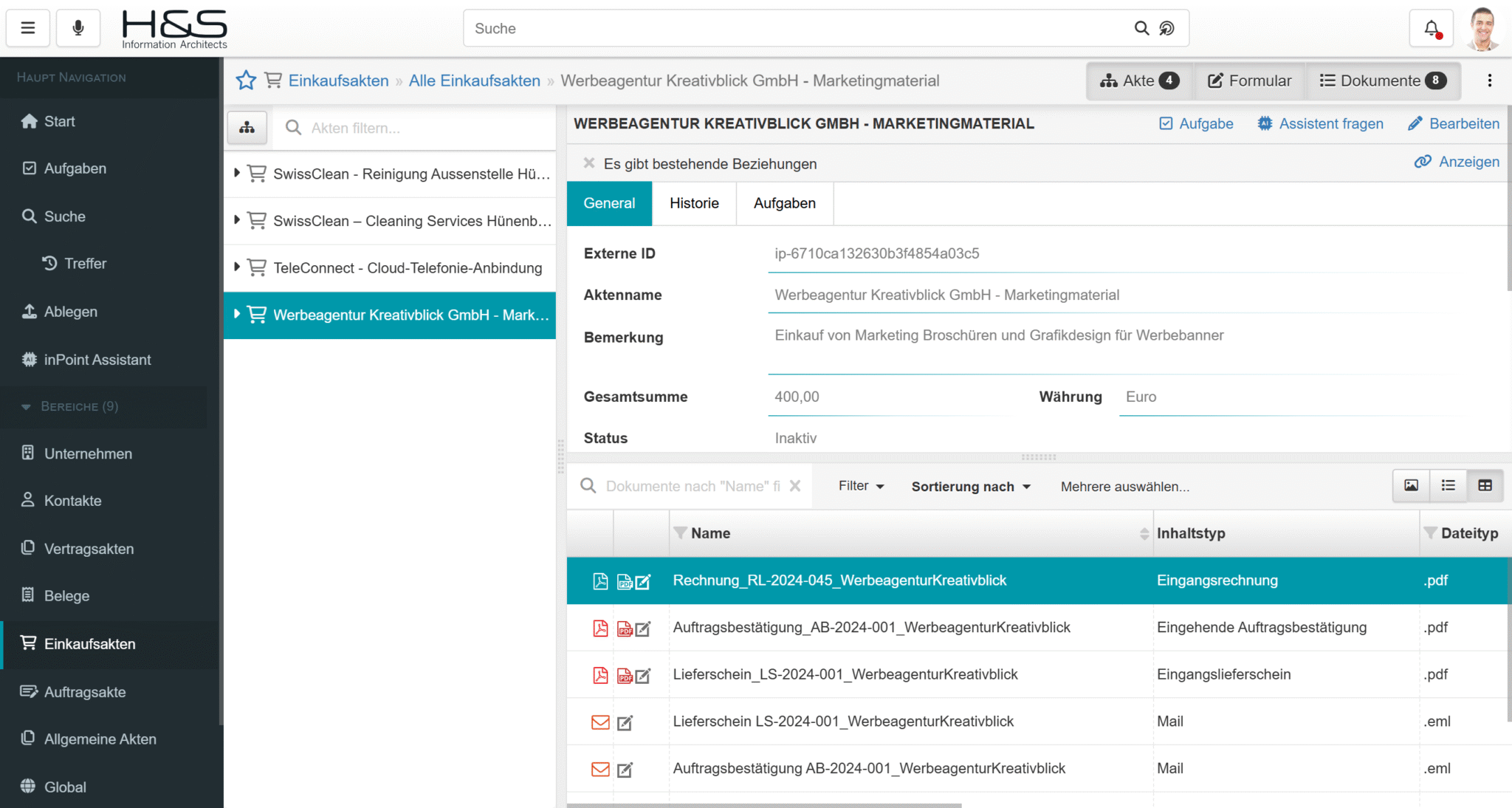 inPoint DMS Software | H&S Software AG